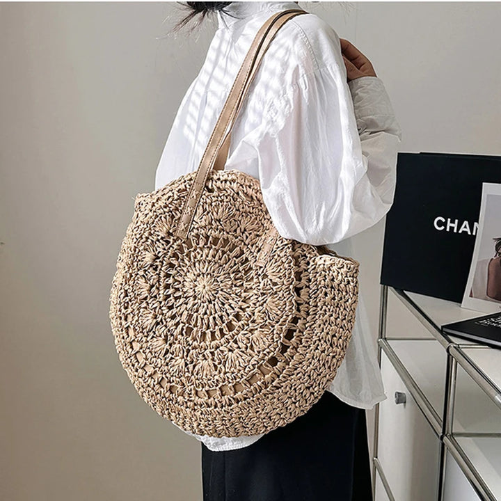 Sac rond en paille