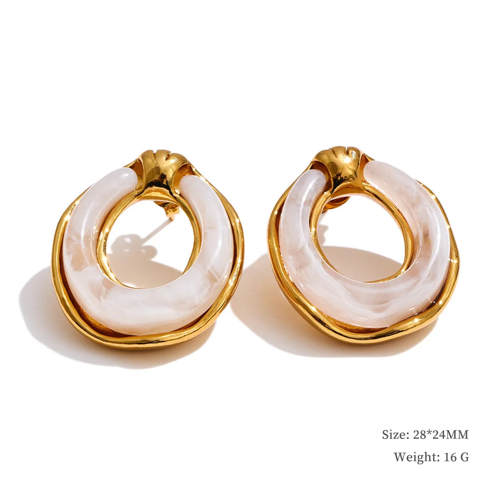 Boucles résine et or