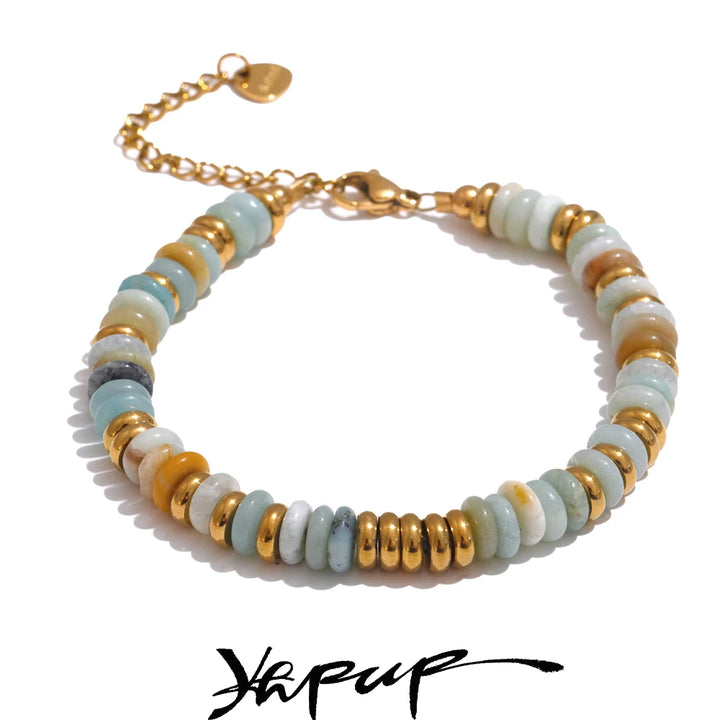 Bracelet rondelles de pierres