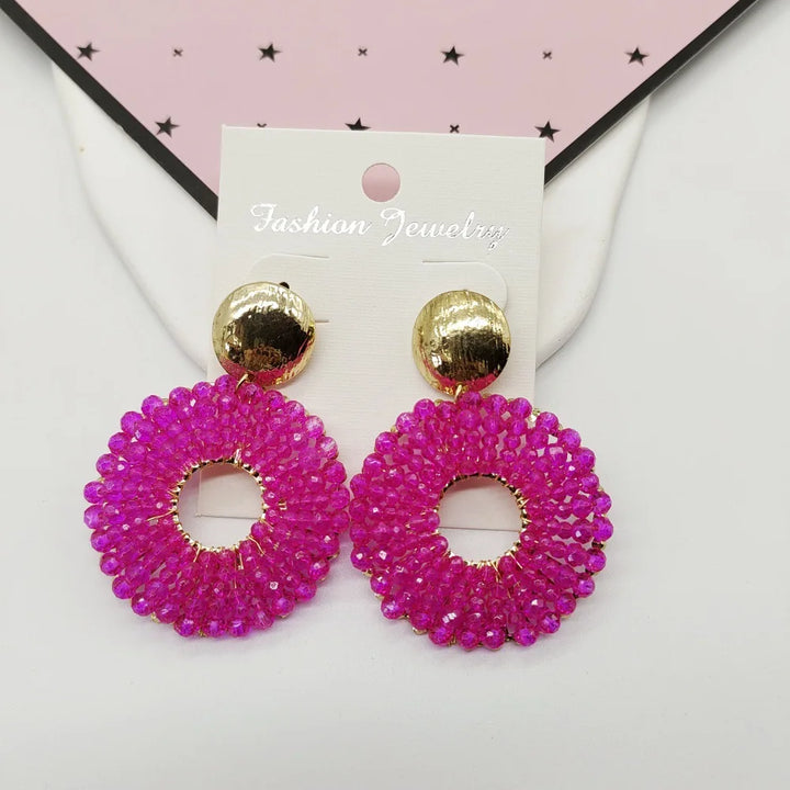 Pendantes rondes en perles