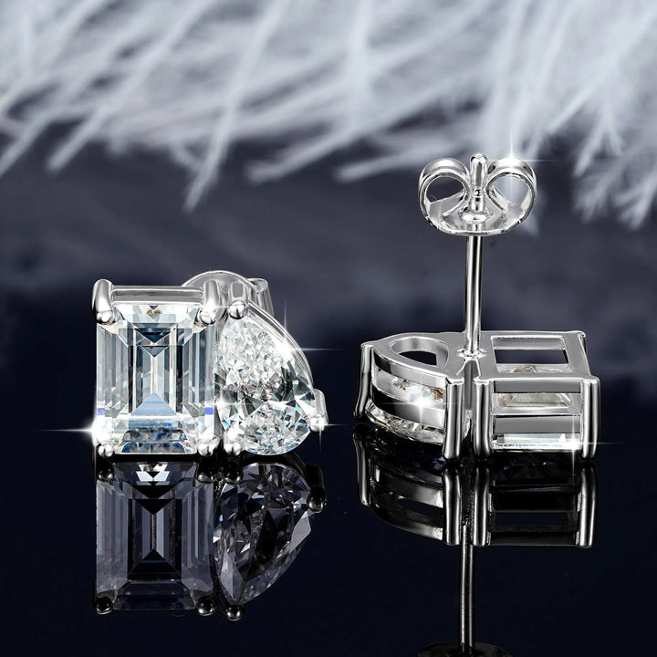 Clous zircon deux pierres
