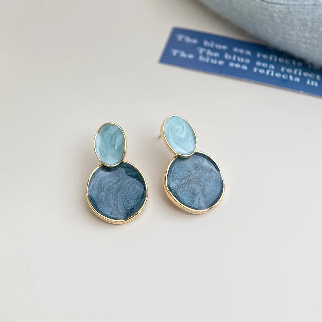 Pendantes émaillées bleues
