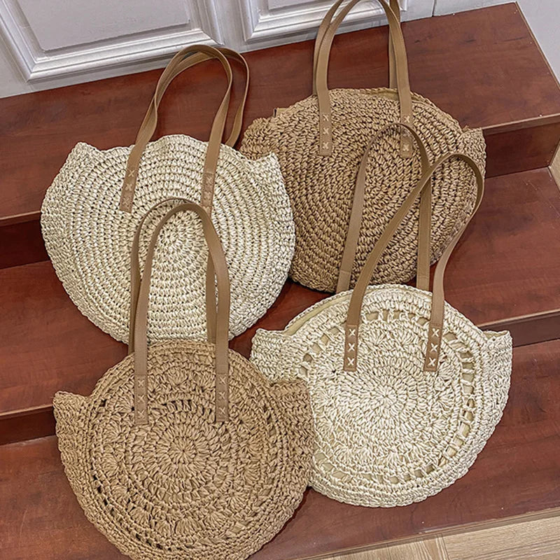 Sac rond en paille