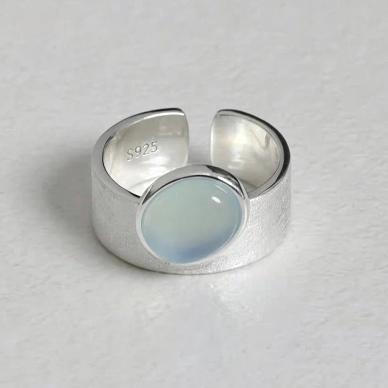 Bague pierre de lune ajustable