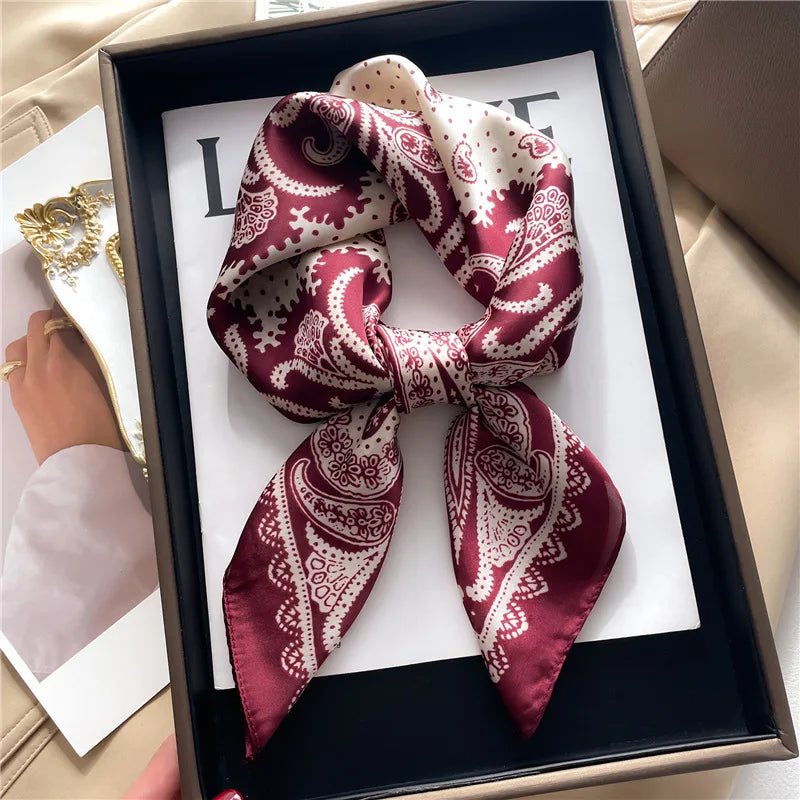 Foulard satin cachemire