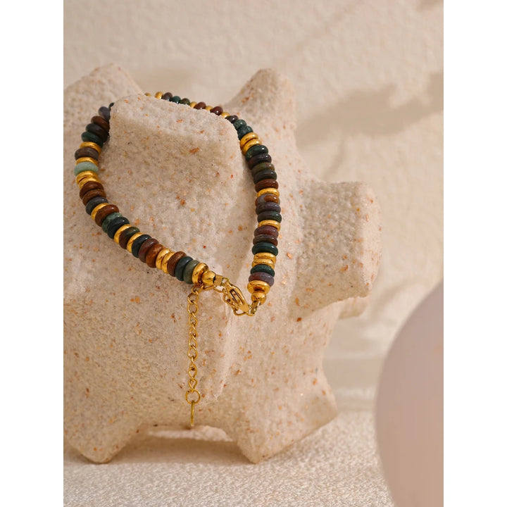 Bracelet rondelles de pierres