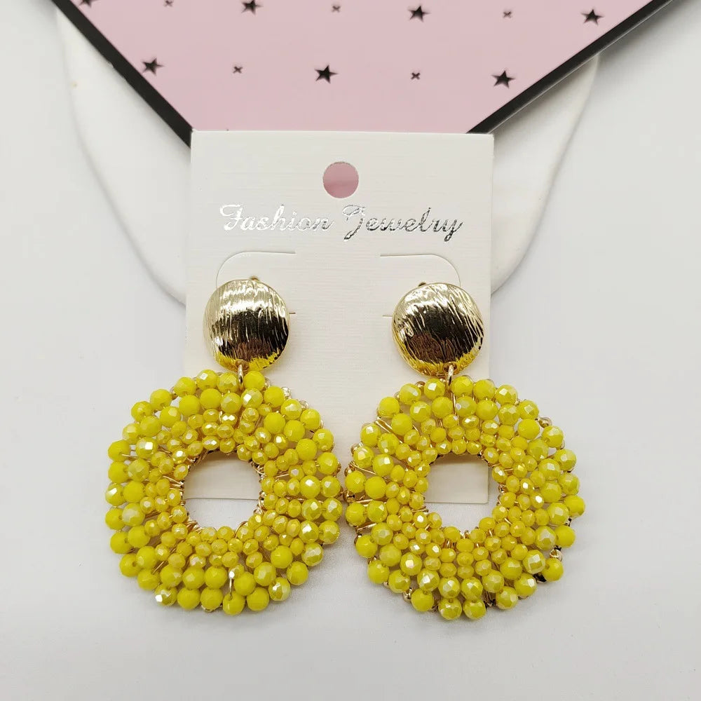 Pendantes rondes en perles
