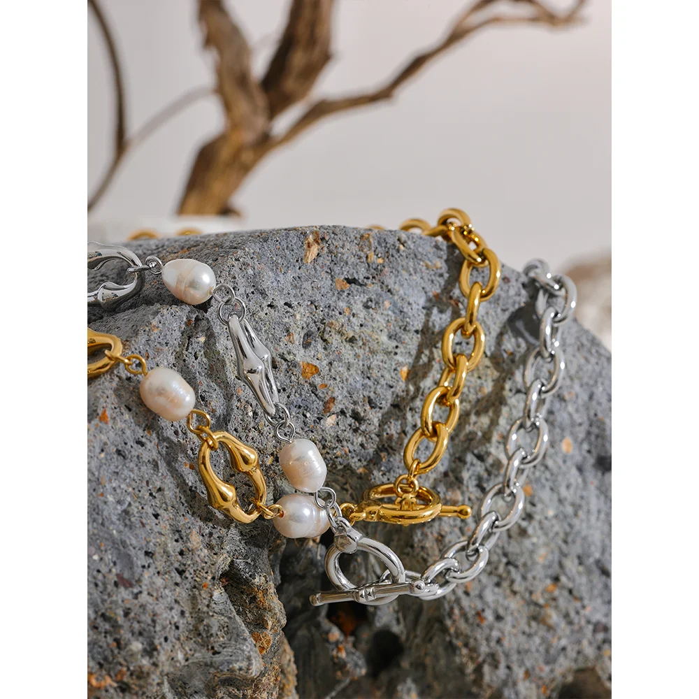 Collier maillons et perles
