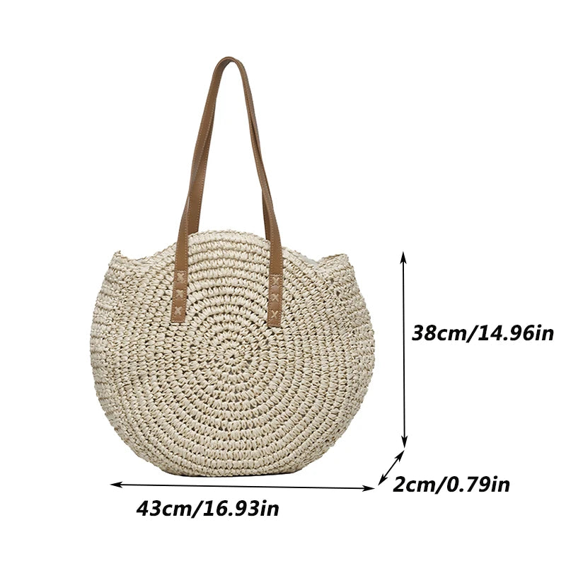 Sac rond en paille