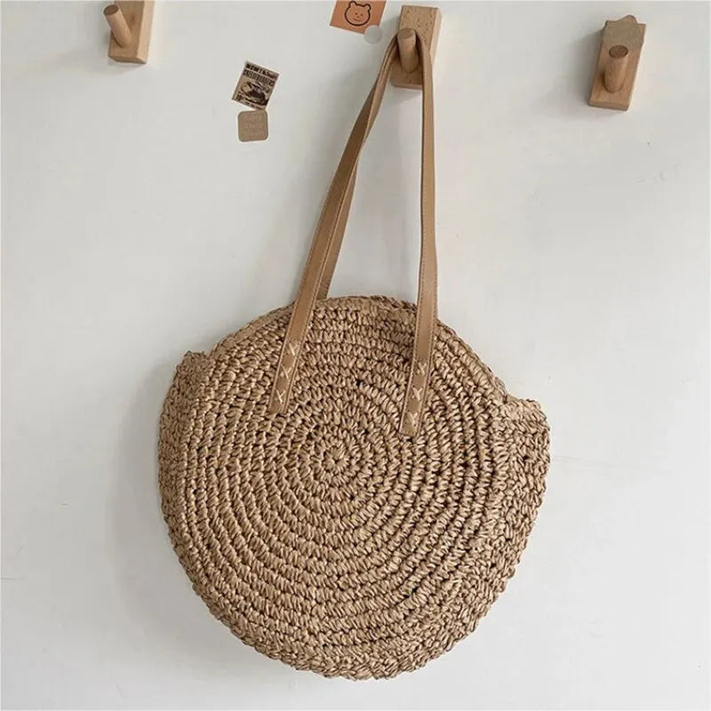 Sac rond en paille