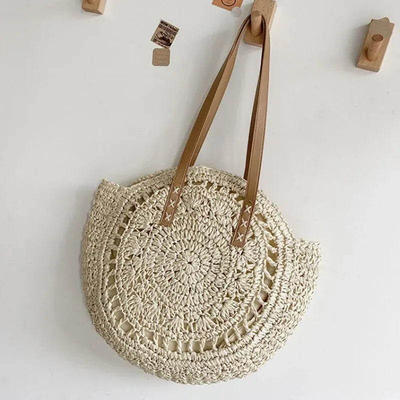 Sac rond en paille
