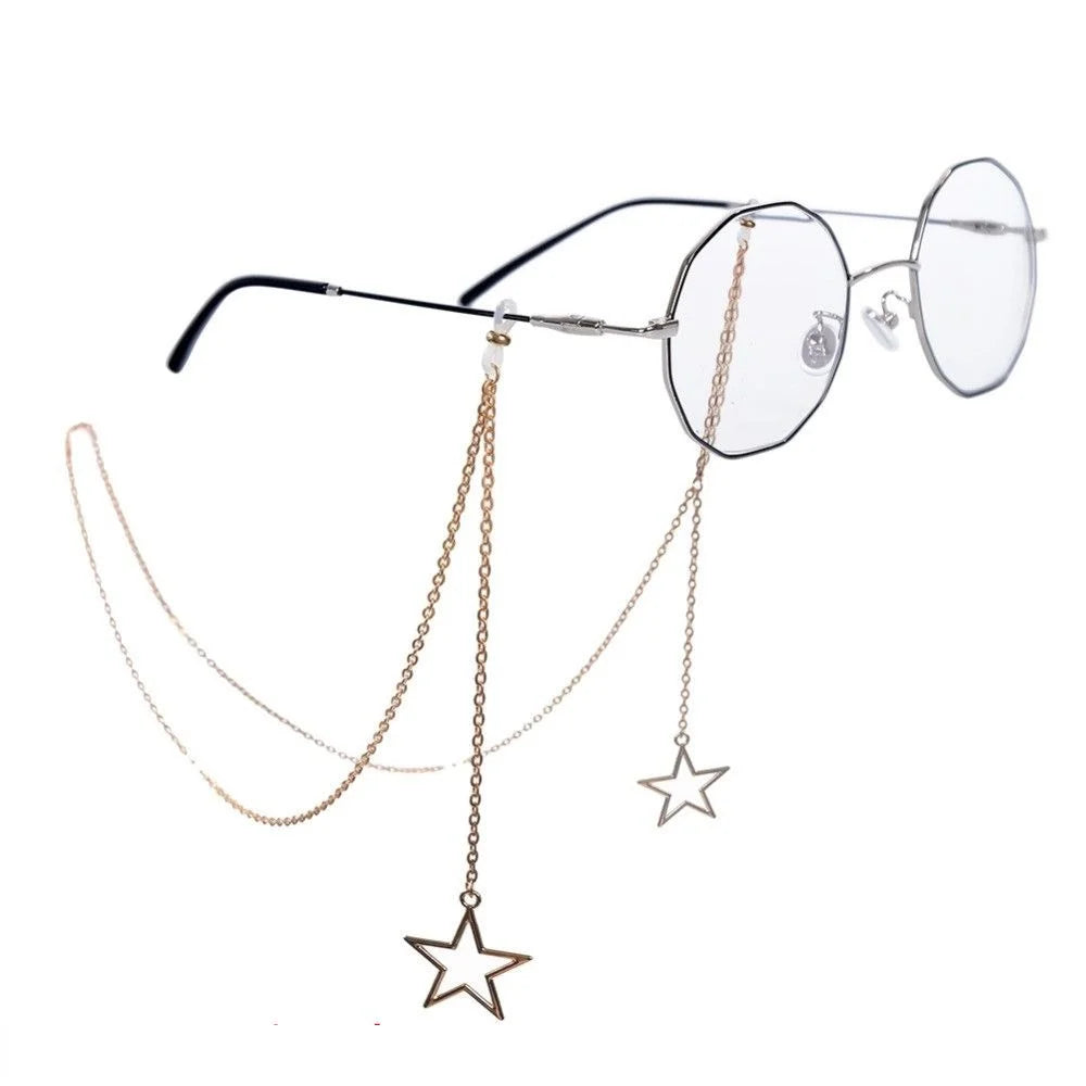 Chaîne de lunettes étoile ou perles