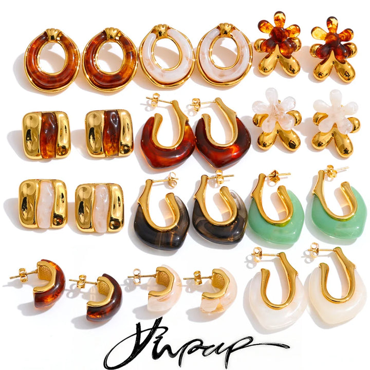 Boucles résine et or