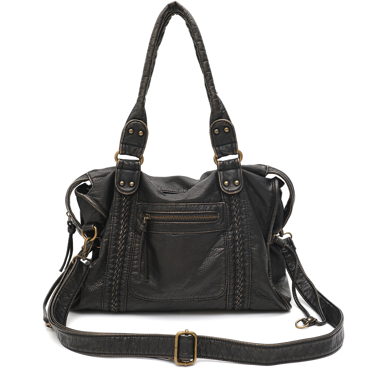 Fourre-tout vintage tressé