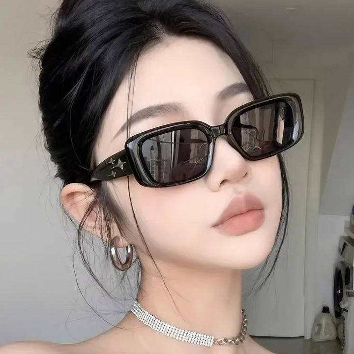 Lunettes rectangulaires étoiles Y2K