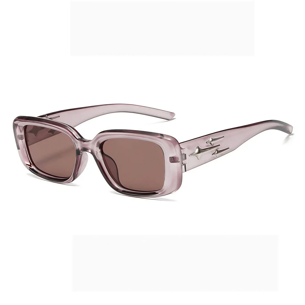 Lunettes rectangulaires étoiles Y2K
