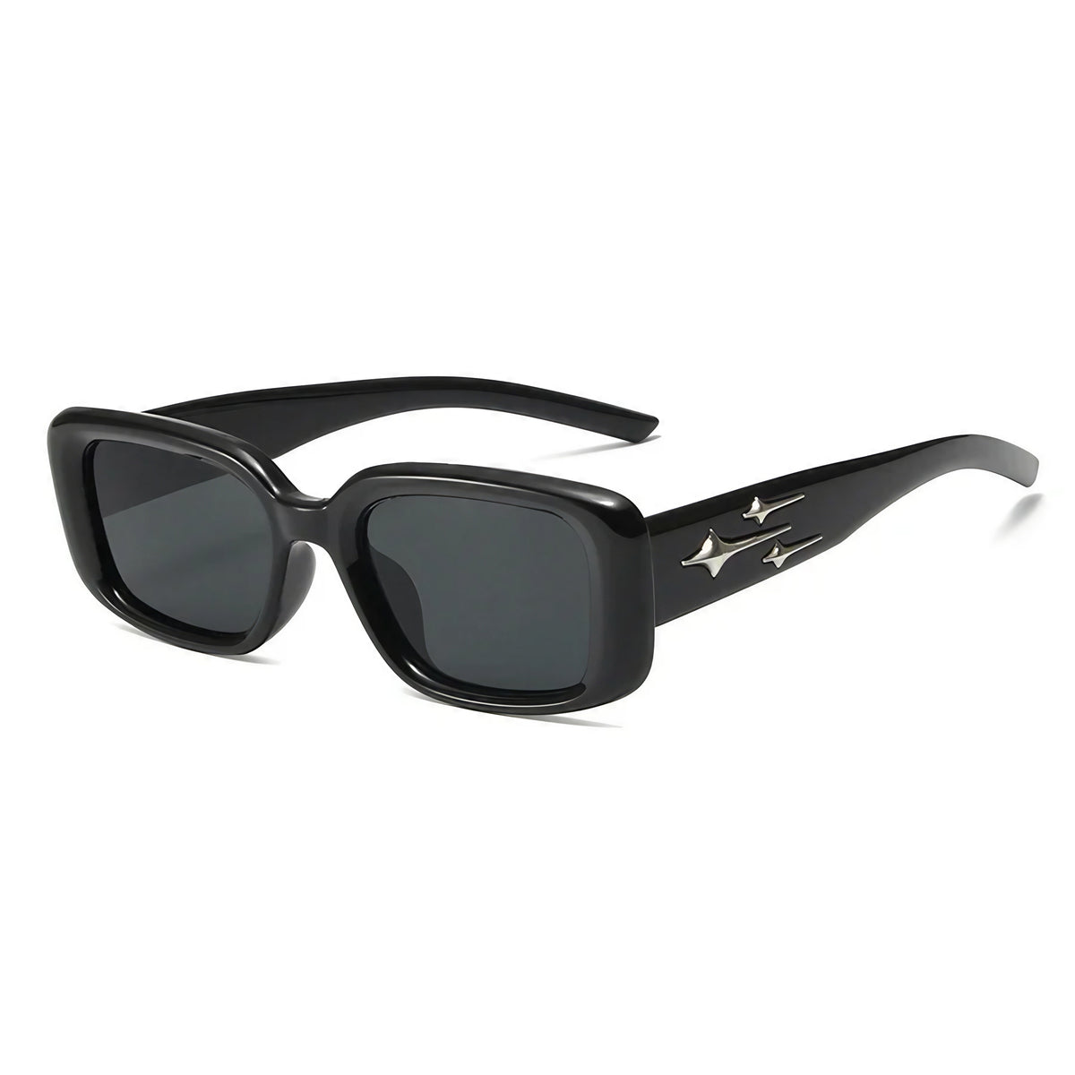 Lunettes rectangulaires étoiles Y2K