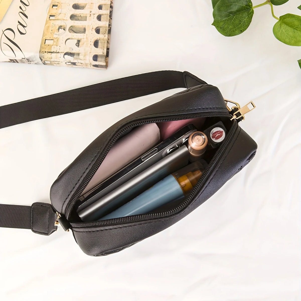 Mini sac caméra matelassé