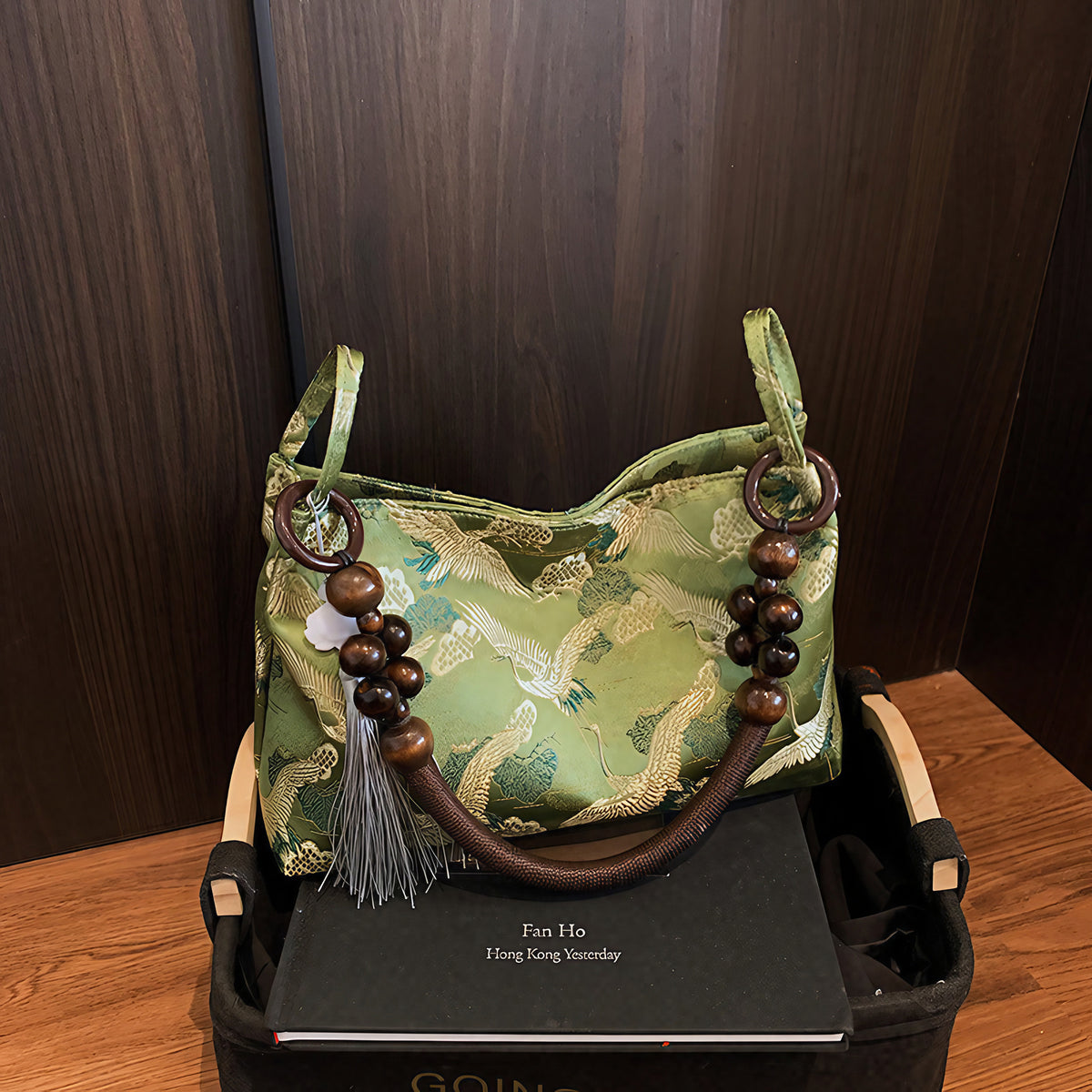 Sac épaule brodé à perles